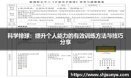 科学排球：提升个人能力的有效训练方法与技巧分享